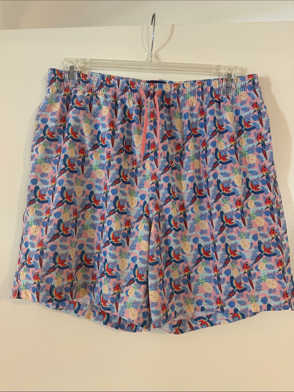 BURLEBO Men’s Swim Trunks - Blue, Pink, Red